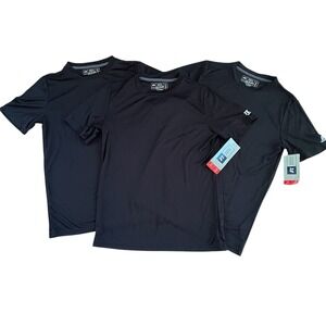 NWT Russell Athletic Youth Size L Black T-Shirt *Lot of 3* Wicking Dri-Power